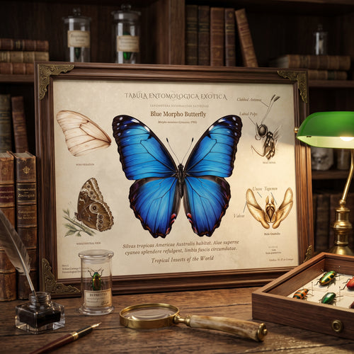 Blue Morpho Butterfly / Printable Vintage Art