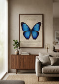 Blue Morpho Butterfly Vertical | Vintage poster