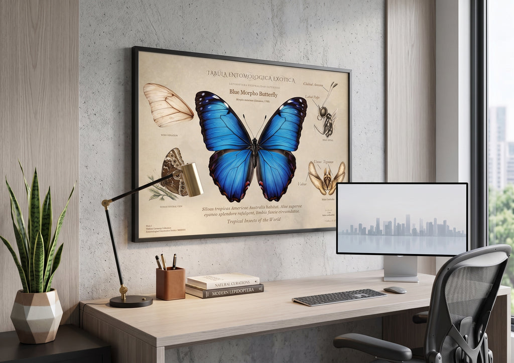 Blue Morpho Butterfly / Printable Vintage Art
