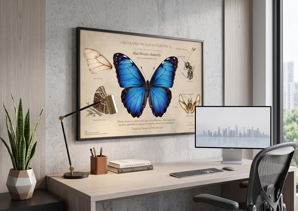 Blue Morpho Butterfly / Printable Vintage Art